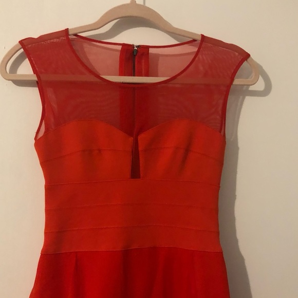 Red BCBGMaxAzria Mini Dress - Picture 3 of 6